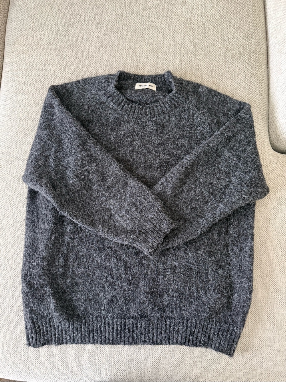 Cozy Women's Crewneck Sweater - Dark Gray